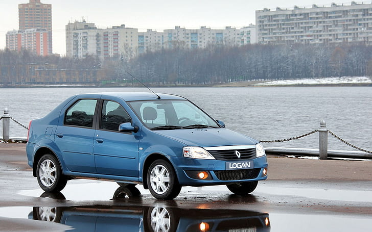 Dacia, Logan, car, blue cars, vehicle, HD wallpaper