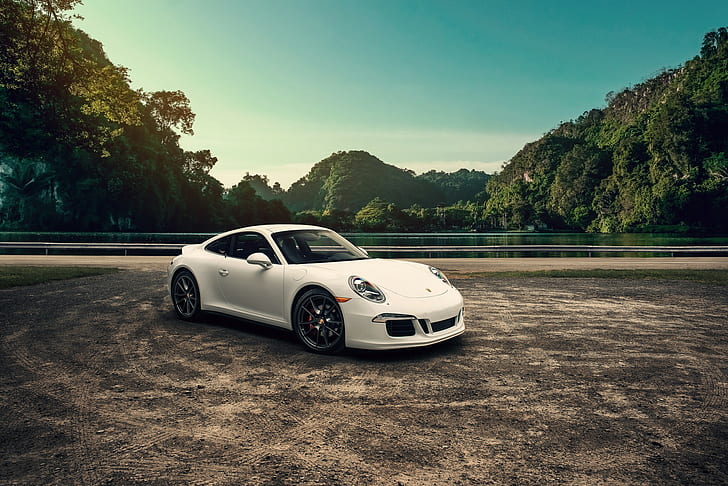 white cars, Porsche, vehicle, Porsche 911, HD wallpaper