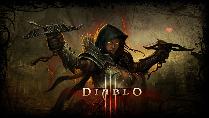crossbow, Demon Hunter, Diablo III, Blizzard Entertainment, HD wallpaper