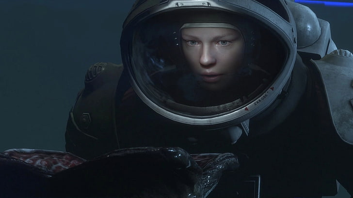 aliens, Alien: Isolation, video games, helmet, one person, headwear