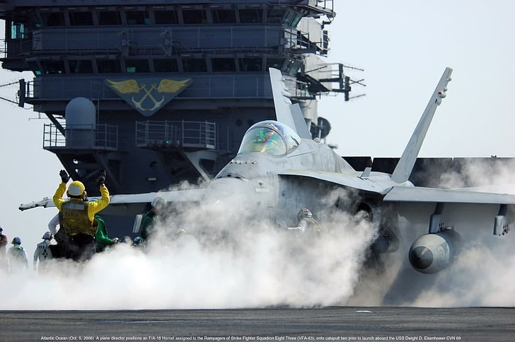 army, navy, ship, jets, F/A-18 Hornet, McDonnell Douglas, smoke - physical structure