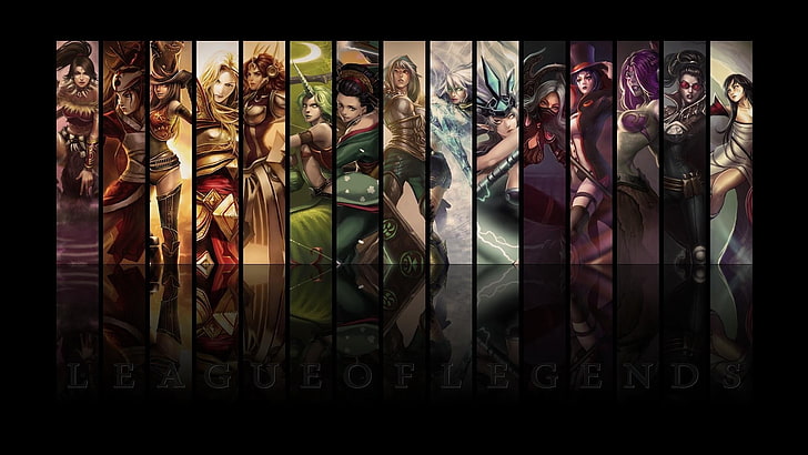 League of Legends digital wallpaper, video games, Ahri, Caitlyn