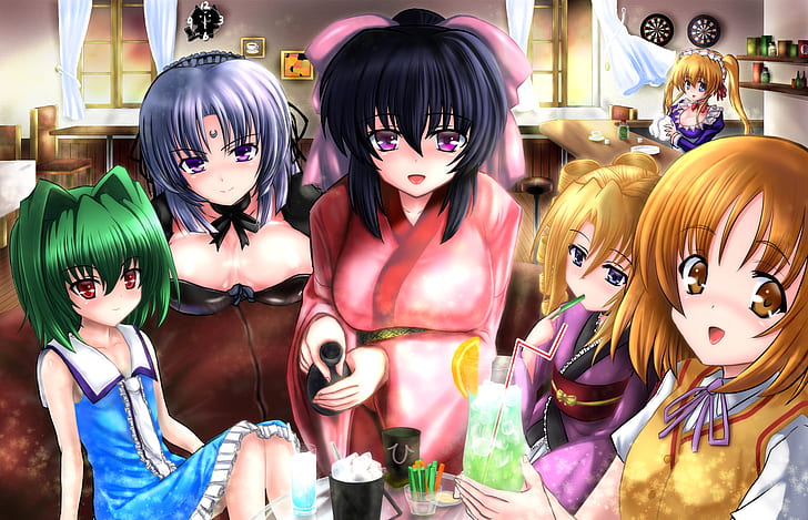 Anime, Omamori Himari, Himari Noihara, Kuesu Jinguji, Lizlet L. Chelsie, HD wallpaper