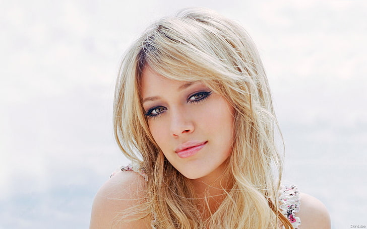 Hilary Duff, face, celebrity, women, portrait, blonde, actress, HD wallpaper