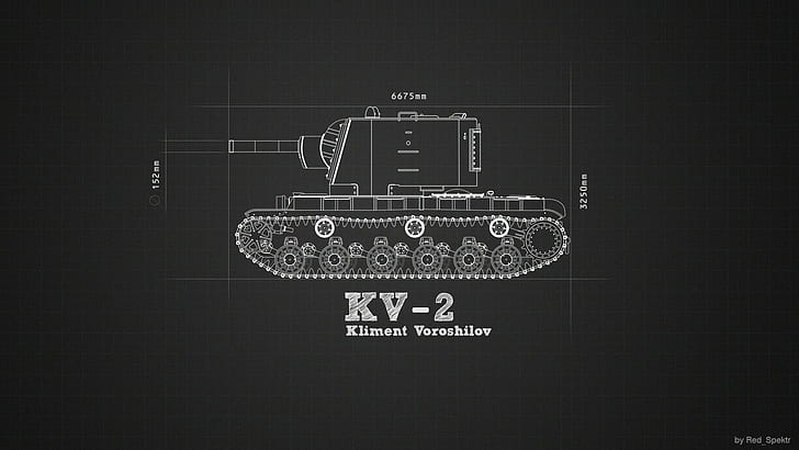 tank, military, KV-2, blueprints