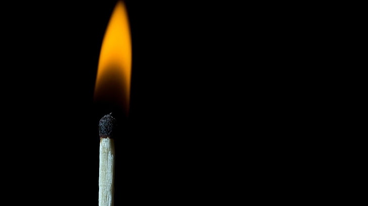 matchstick, matches, fire, black background, burning, flame, fire - natural phenomenon, HD wallpaper