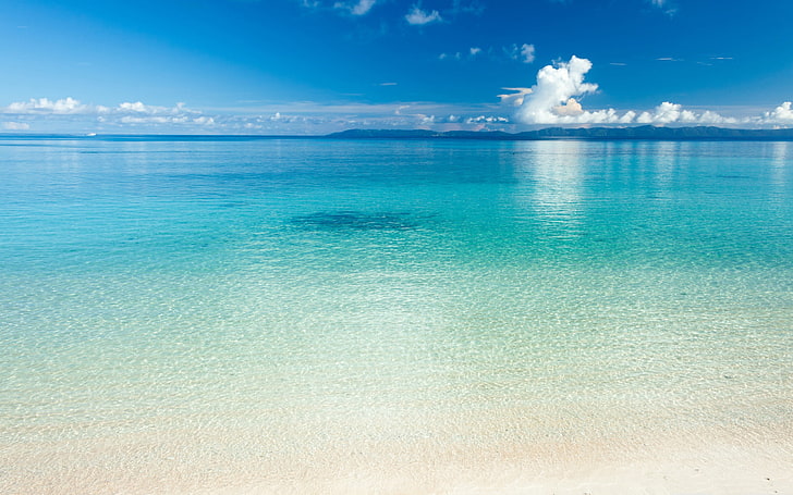 Summer blue ocean scenery HD desktop wallpaper 03, water, sea