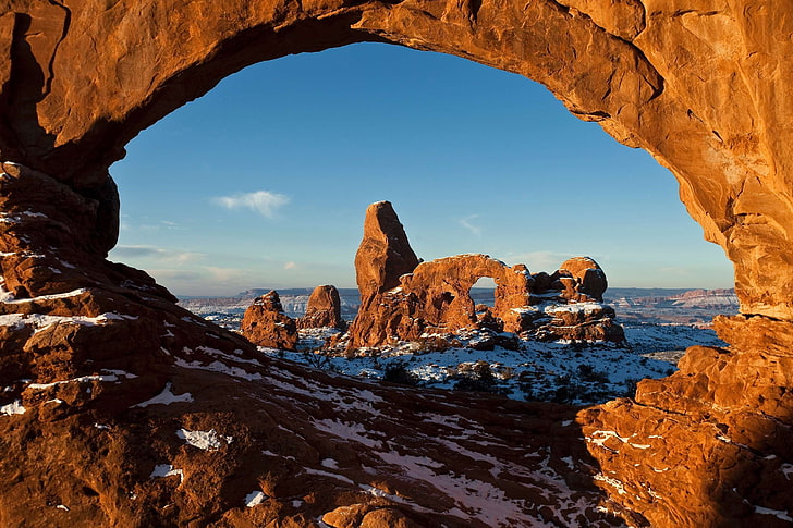 arches national park, clouds, erosion, formation, geology, landscape, HD wallpaper