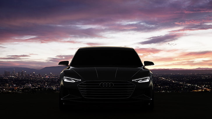 black Audi vehicle, Audi Prologue, concept cars, sky, cloud - sky, HD wallpaper