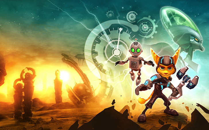 Ratchet & Clank Future A Crack in Time Game, game poster, HD wallpaper