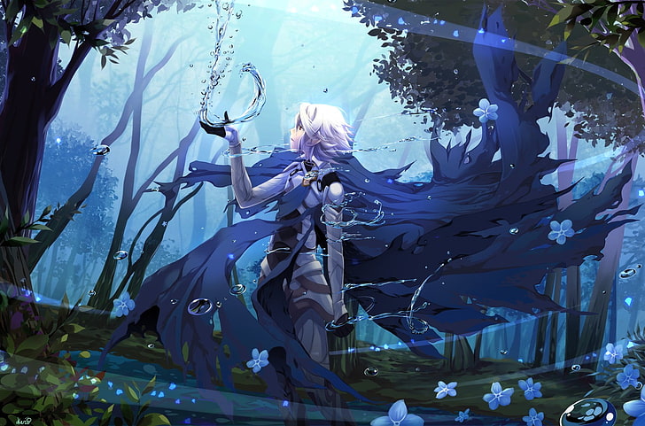 white-haired male anime character, Fire Emblem, white hair, Corrin