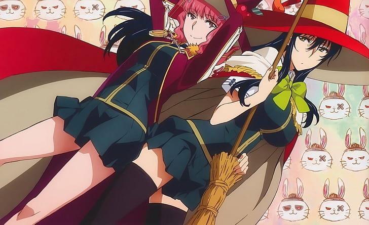Anime Girls, Kagari Ayaka, Takamiya Kasumi, Witch Craft Works, HD wallpaper