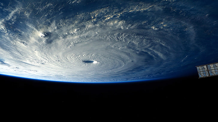 storm, nature, Roscosmos, Earth, hurricane, space, HD wallpaper
