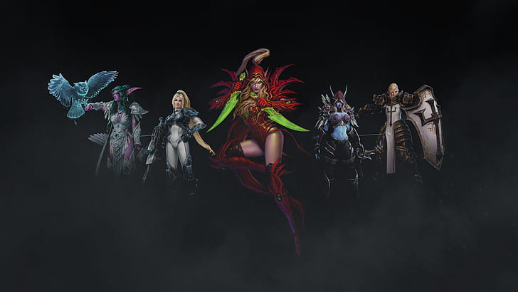 World of Warcraft, heroes of the storm, Johanna, Tyrande, Valeera, HD wallpaper