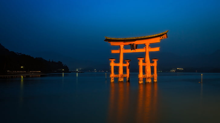 Big Torii Blue Hour, Japan landmark photography, Asia, Beautiful