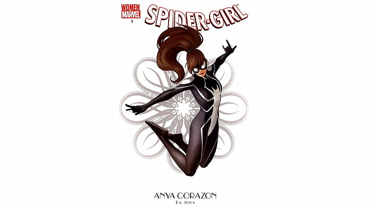Comics, Spider-Girl, text, western script, white background