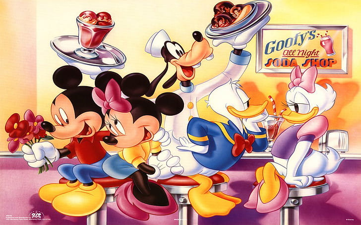 Goofy’s Soda Shop Mickey Mouse And Friends Disney Movie Poster Desktop Wallpaper Hd Resolution 1920×1200