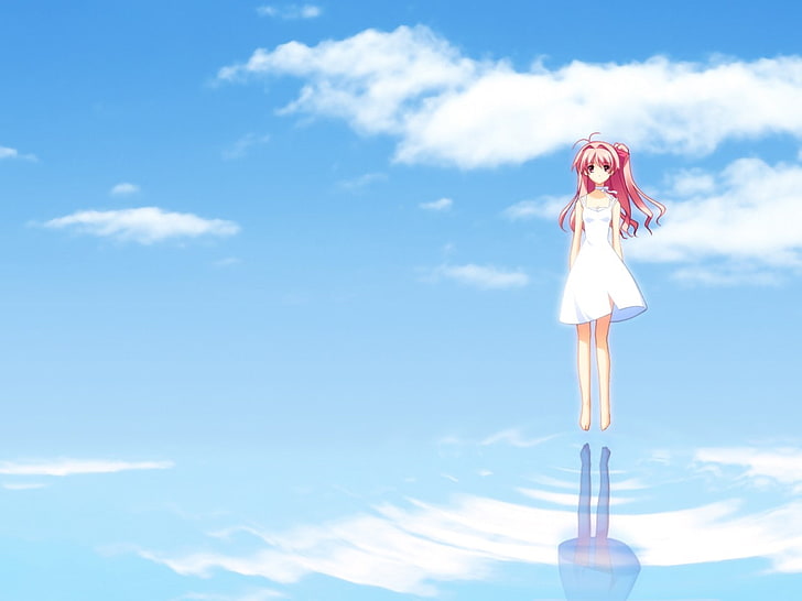 Chaos;Head, anime, Sakihata Rimi, anime girls, cloud - sky, HD wallpaper