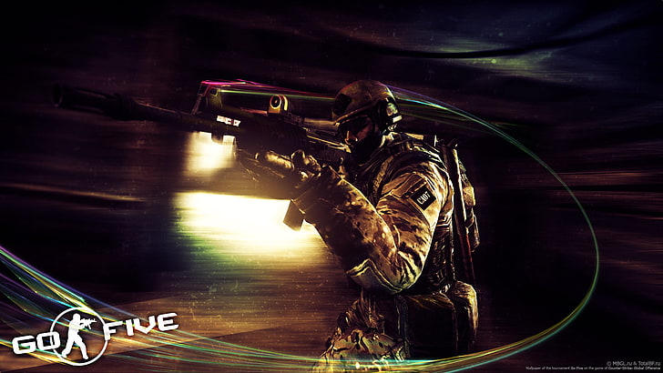 Counter Strike: Global Offensive Five digital wallpaper, GO FIVE, HD wallpaper