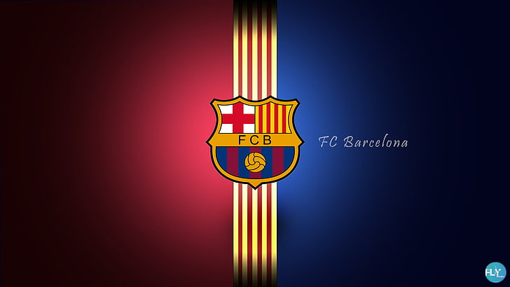 FC Barcelona logo, Leopard, Barca, flag, symbol, illustration, HD wallpaper