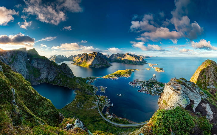 Reinebringen Norway, landscape, HD wallpaper