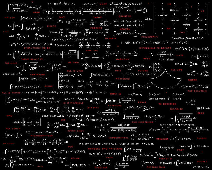 Hd Wallpaper White And Red Text Untitled Minimalism Dark Mathematics Formula Wallpaper Flare