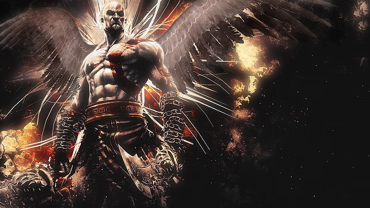 God of War Kratos wallpaper, ascension, men, people, adult, night