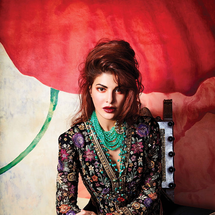Jacqueline Fernandez, 5K, Ethnic wear, Bollywood, HD wallpaper