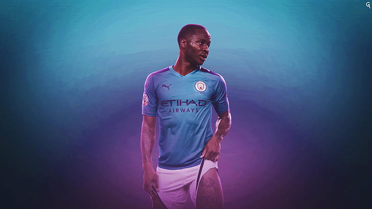 Soccer, Raheem Sterling, Manchester City F.C., HD wallpaper
