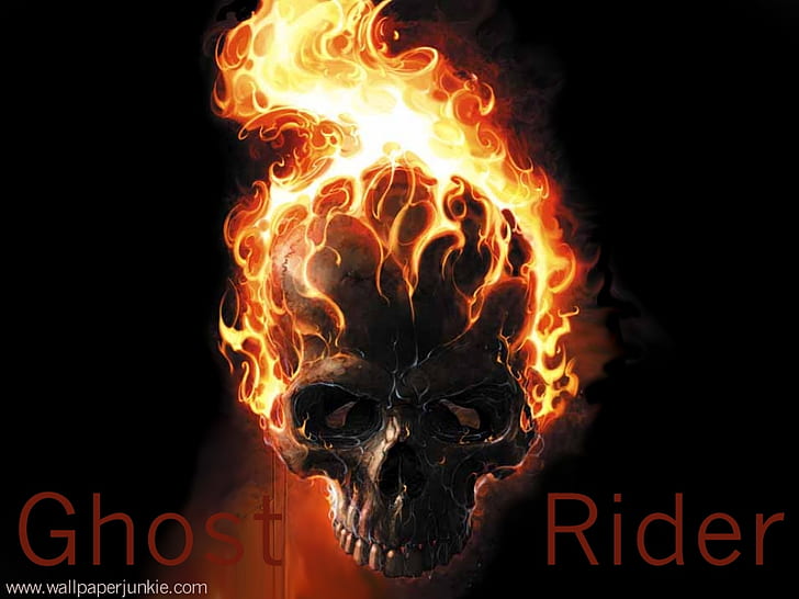 1024x600px | free download | HD wallpaper: Ghost Rider Skull in Flames Ghost  Rider Entertainment Movies HD Art | Wallpaper Flare