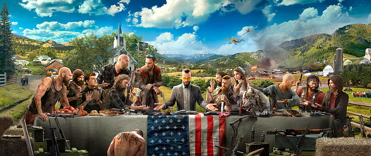 Far Cry 5 3D wallpaper, mountain, cloud - sky, nature, day, food and drink