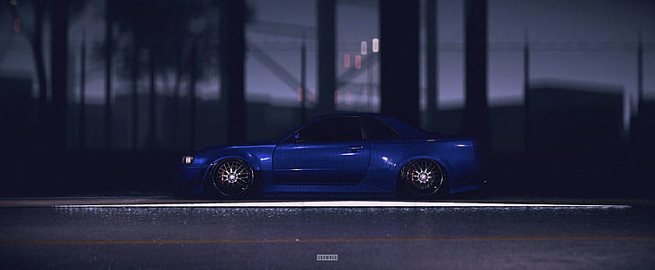 CROWNED, Need for Speed, Nissan Skyline GT-R R34, car, motor vehicle, HD wallpaper