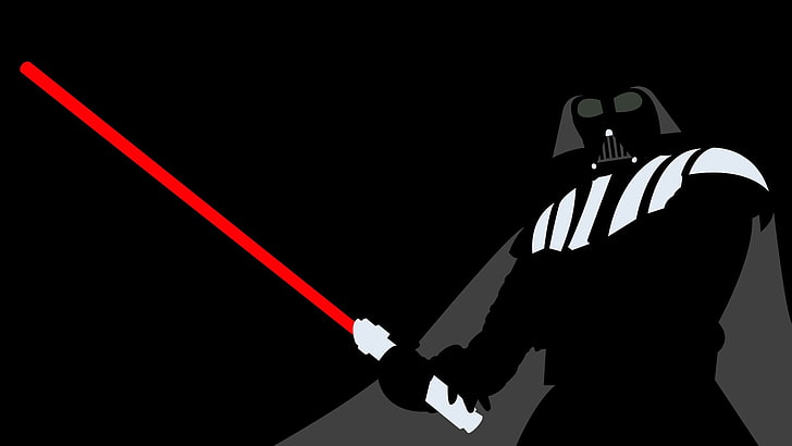 Star Wars Darth Vader vector art, minimalism, illustration, men, HD wallpaper