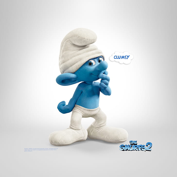Clumsy The Smurfs 2, the smurfs 2 poster, HD wallpaper