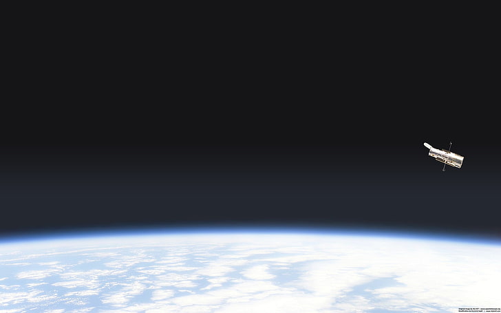 white space shuttle, Earth, satellite, atmosphere, cloud - sky, HD wallpaper
