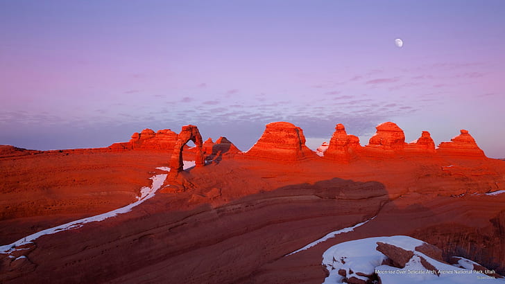 Moonrise Over Delicate Arch, Arches National Park, Utah, National Parks