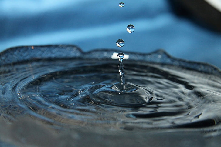 water ripple, water drops, splashes, water splash, rippled, motion, HD wallpaper