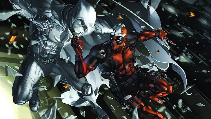 orange and black suit man wallpaper, Marvel Comics, Merc with a mouth, HD wallpaper