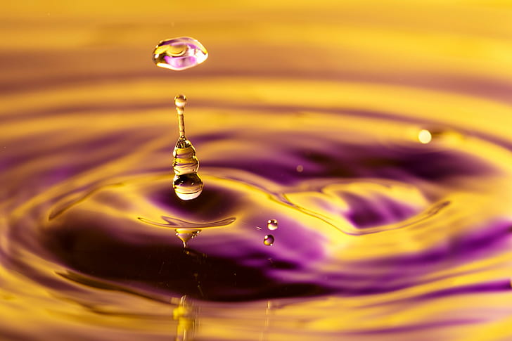 time lapse photography of water drops on water surface, mysteries, HD wallpaper