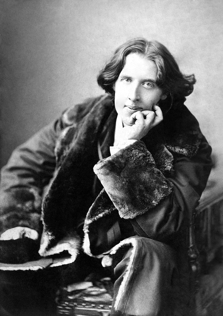 grayscale photo of man in black suit, men, Oscar Wilde, writers, HD wallpaper