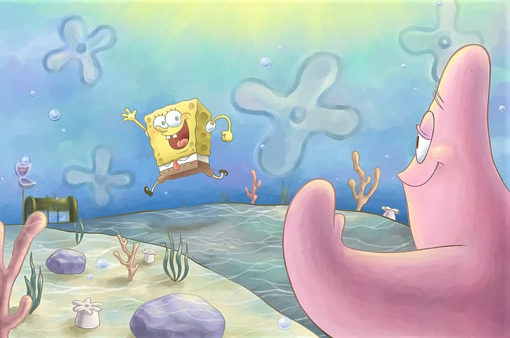 Patrick Star, spongebob, SpongeBob SquarePants, HD wallpaper