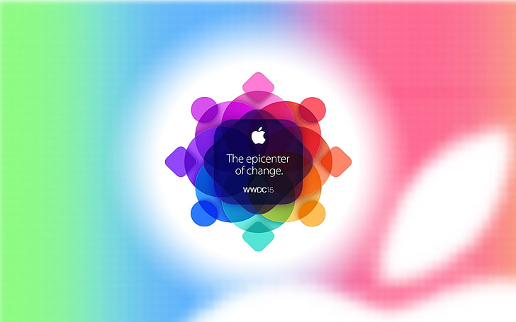 multicolored Apple Center of Change screenshot, Apple Inc., WWDC, HD wallpaper