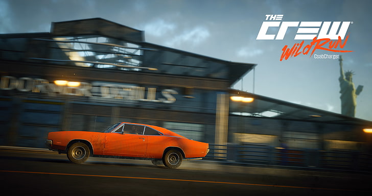 race cars, The Crew, The Crew Wild Run, sunset, Dodge Charger R/T 1968