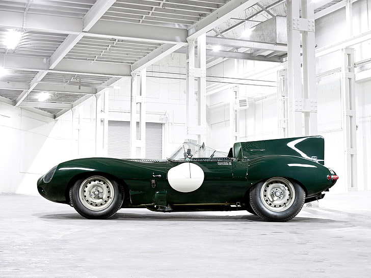 1955, d type, jaguar, race, racing, retro, supercar, HD wallpaper