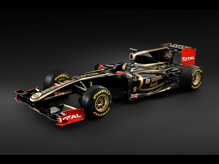 Lotus Renault F1, sports car, vehicle, race cars, black cars, HD wallpaper