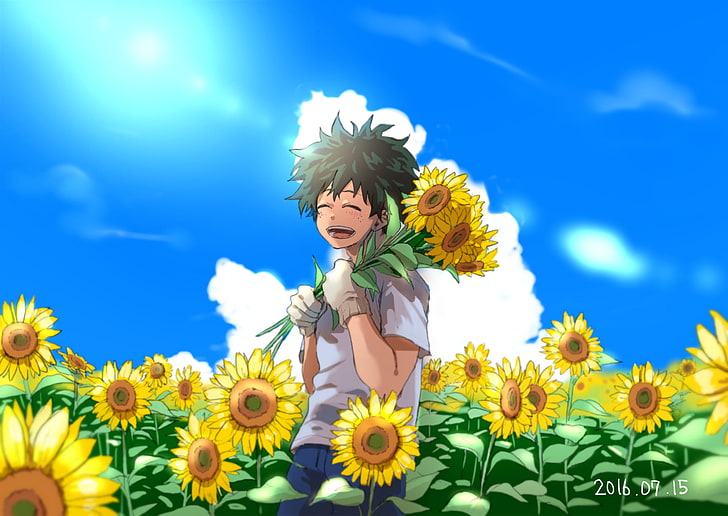 Boku no Hero Academia, Midoriya Izuku, flower, flowering plant, HD wallpaper