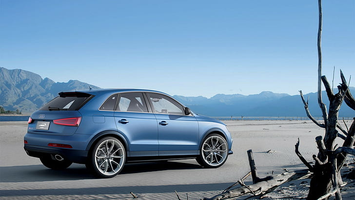 Audi Q3, blue cars, vehicle, HD wallpaper