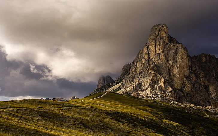 nature, landscape, mountains, Dolomites (mountains), clouds