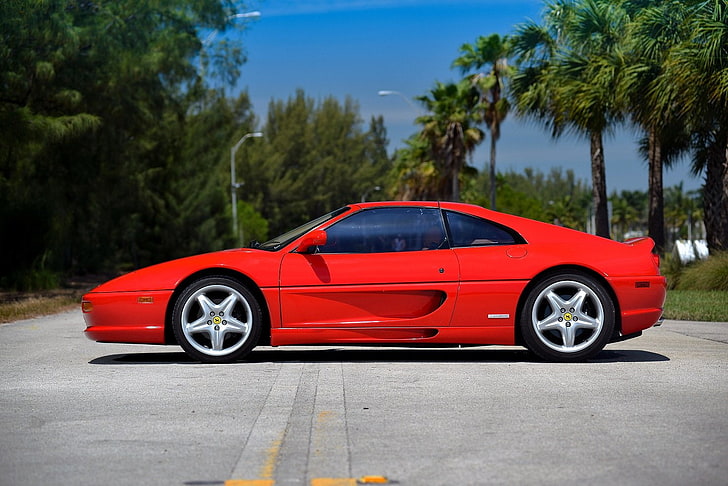 1994, 1999, cars, f355, ferrari, gts, red, us-spec, HD wallpaper