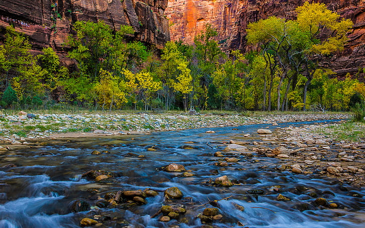 River In Zion National Park And Bryce Canyon Desktop HD Wallpaper-1920×1200